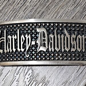 Harley-Davidson Black and Silver Belt Buckle